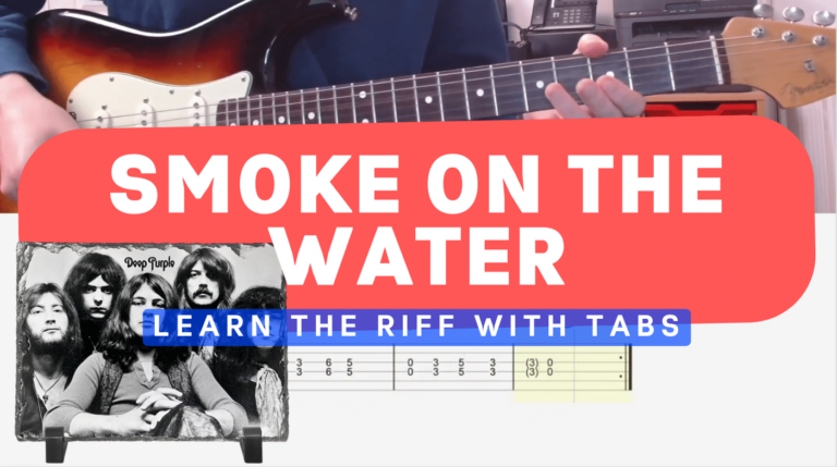 Smoke On The Water Guitar Lesson with Tabs Cover Photo