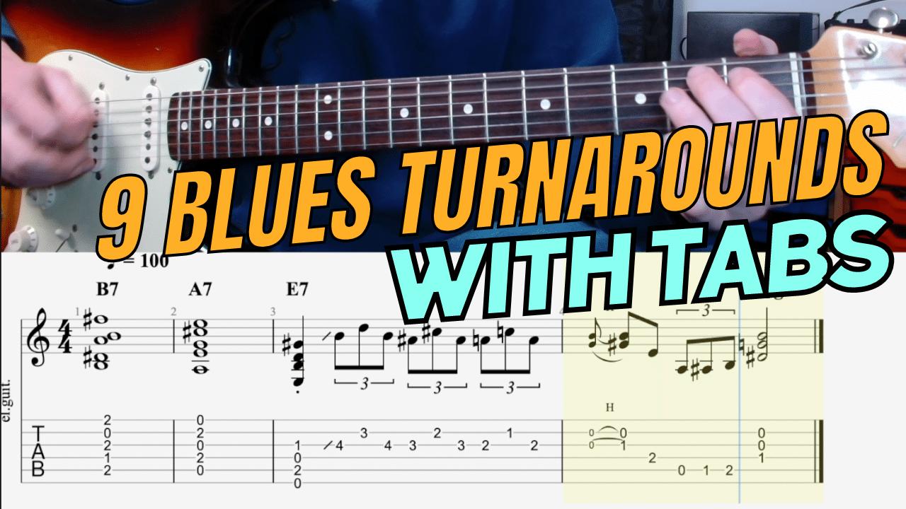 9 Blues Turnarounds with Tabs