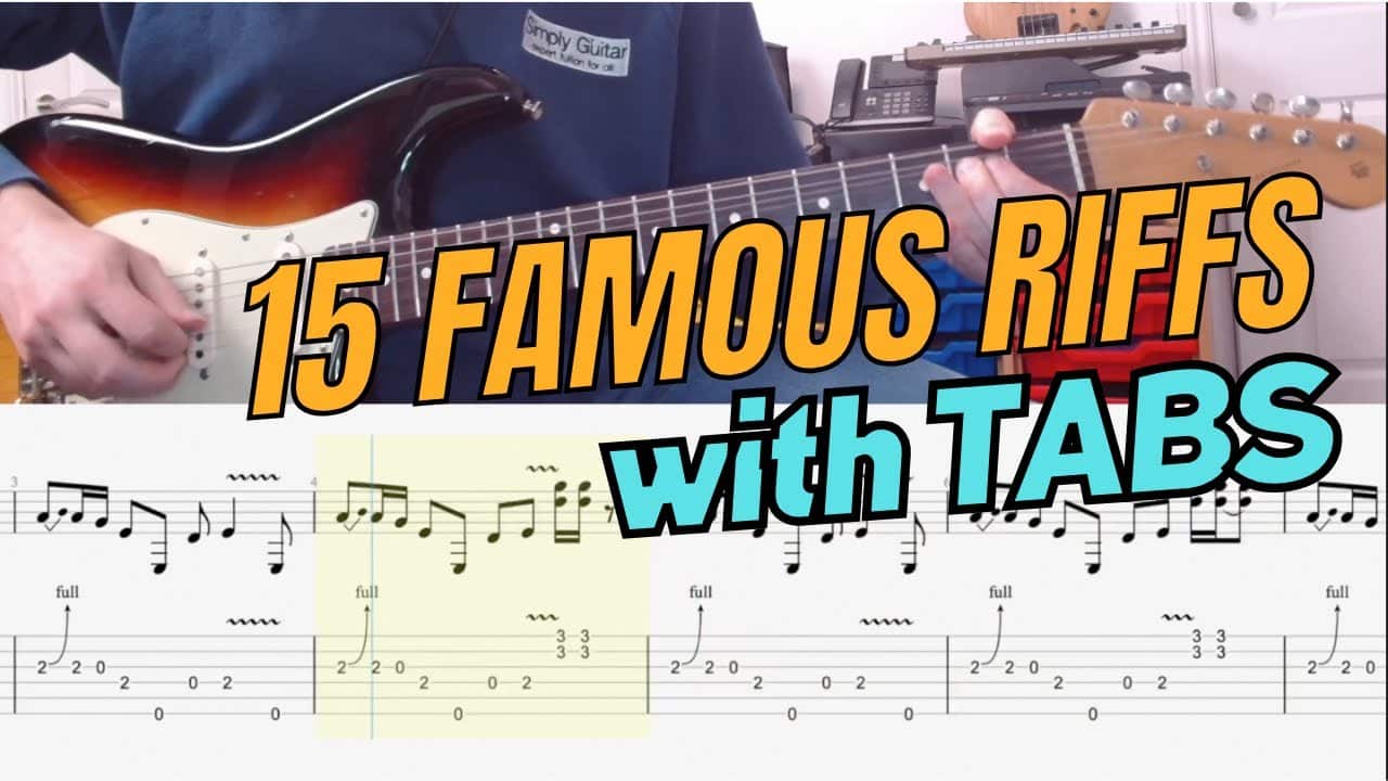 15 Famous Riffs with tabs