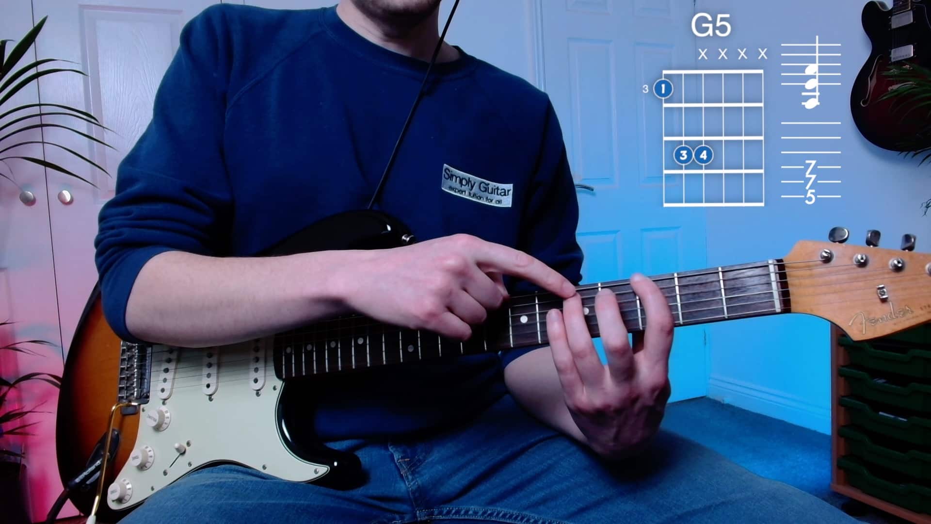 G5 (E String Root) Three String Voicing